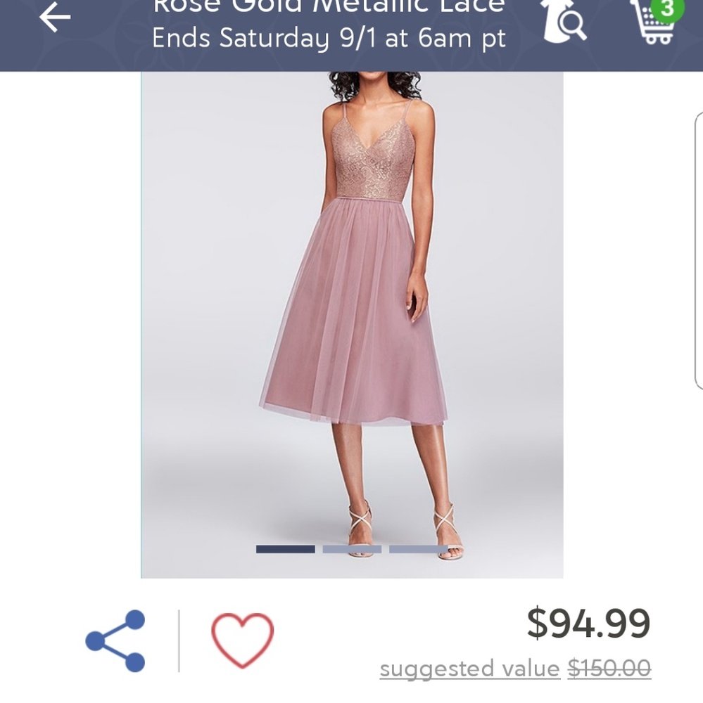 Metallic Blush dress